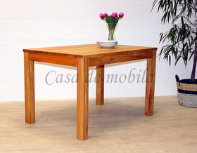 Massivholz Esstisch klein 120x75x80cm Diez Wildeiche massiv natur geölt, 10234608 Casa de mobila Goslar