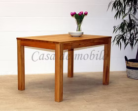 Massivholz tisch klein 120x75x80cm Diez Wildeiche massiv natur geölt, 10234608 Casa de mobila Goslar