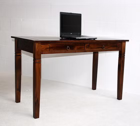 Schreibtisch 130x80x64cm DECOR Pappel nussbaumfarben lackiert Schreibtisch 130x80x64cm DECOR Pappel nussbaumfarben lackiert
