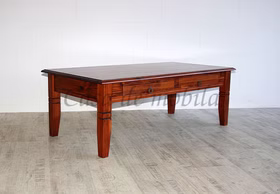Echtholz Couchtisch mit schubladen Fichte massiv braun kirschbaumfarben italienisch Echtholz Couchtisch mit schubladen Fichte massiv braun kirschbaumfarben italienisch