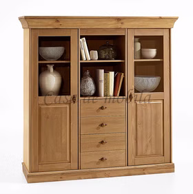 Highboard 143x145x45cm BERGEN Kiefer massiv Massivholz Highboard landhaus 143x145x45cm BERGEN Kiefer massiv gelaugt geölt Casa de mobila Goslar