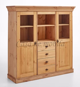 Highboard 143x145x45cm BERGEN Kiefer massiv gelaugt geölt Küchenschrank halbhoch 143x145x45cm BERGEN Kiefer massiv gelaugt geölt Casa de mobila Goslar
