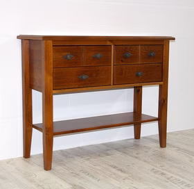 Massivholz TV-tisch mit Schubladen 102x79x35cm BERGEN Kiefer massiv kirschbaumfarben lackiert Casademobila Goslar