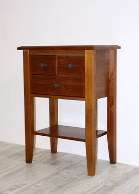 Massivholz Flurkommode mit Ablage und 2 Schubladen 58x79x35cm BERGEN Kiefer massiv bernsteinfarben lackiert Casa de mobila Goslar Massivholz Flurkommode mit Ablage und 2 Schubladen 58x79x35cm BERGEN Kiefer massiv bernsteinfarben lackiert Casa de mobila Goslar