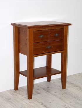 Massivholz Flurtisch mit Ablage und 2 Schubladen 58x79x35cm BERGEN Kiefer massiv Goldbraunfarben lackiert Casa de mobila Goslar Massivholz Flurtisch mit Ablage und 2 Schubladen 58x79x35cm BERGEN Kiefer massiv Goldbraunfarben lackiert Casa de mobila Goslar