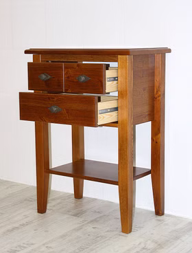 Massivholz Flurtisch mit Ablage und 2 Schubladen 58x79x35cm BERGEN Kiefer massiv bernsteinfarben lackiert Casa de mobila Goslar Massivholz Flurtisch mit Ablage und 2 Schubladen 58x79x35cm BERGEN Kiefer massiv bernsteinfarben lackiert Casa de mobila Goslar