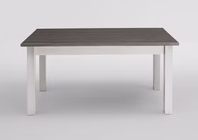 Esstisch 140x78x90cm Kiefer massiv 2farbig weiß / grau lasiert