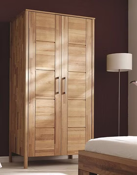 Massivholzschrank ZENNA 107x205x61cm 2türig Kernbuche massiv natur geölt Casa de mobila Goslar Massivholzschrank ZENNA 107x205x61cm 2türig Kernbuche massiv natur geölt Casa de mobila Goslar