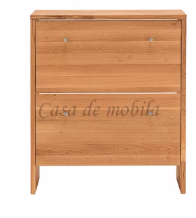 Massivholz Schuhkipper 82x95x27cm GOMMA Wildeiche massiv natur geölt Casa de mobila Goslar