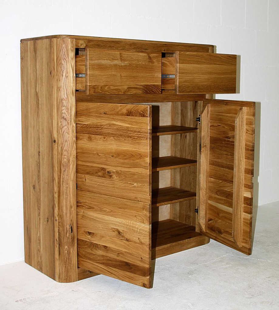 Schuhschrank Massivholz Eiche