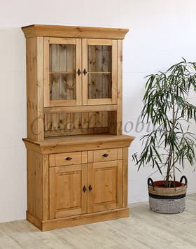 Küchenschrank schmale breite 108x197x45cm BERGEN Kiefer massiv gelaugt geölt Casa de mobila Goslar