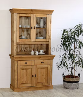 Buffetschrank schmale breite 108x197x45cm BERGEN Kiefer massiv gelaugt geölt Casa de mobila Goslar