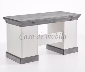 Schreibtisch 143x77x65cm BERGEN Kiefer 2farbig weiß / grau lasiert Schreibtisch 143x77x65cm BERGEN Kiefer 2farbig weiß / grau lasiert