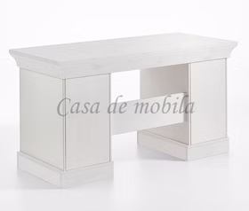 Schreibtisch 143x77x65cm BERGEN Kiefer massiv weiß lasiert Schreibtisch 143x77x65cm BERGEN Kiefer massiv weiß lasiert
