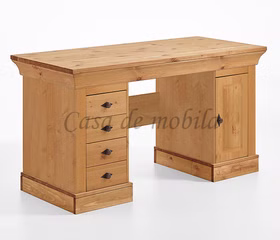Schreibtisch Groß 143x77x65cm BERGEN Kiefer massiv Schreibtische 143x77x65cm gelaugt geölt oder Bernsteinfarben lackiert Kiefer massiv Casa de mobila Goslar