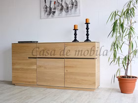 Anrichte 3 türig 181x92x42cm ACERRO Asteiche geölt Massivholz Sideboard ACERRO 181x92x42cm rustikale Asteiche massiv weiß Bianco geölt casademobila Goslar wimmer wohnkollektionen