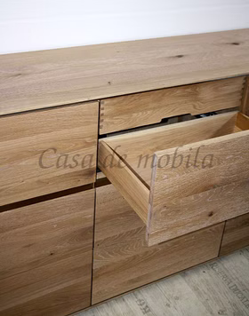 Anrichte 3 türig 181x92x42cm ACERRO Asteiche geölt Sideboard 181x92x42cm ACERRO rustikale Asteiche massiv