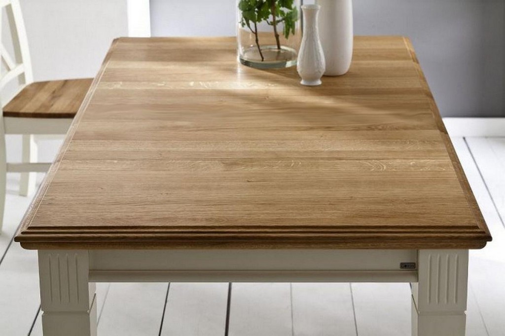 Esstisch 100x80 Massiv Esszimmertisch Kiefer Creme Wildeiche Geolt Ebay 