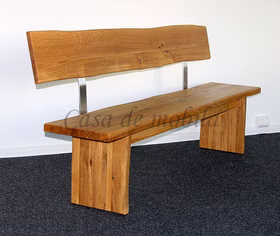 Massivholz Küchenbank mit Lehne und Holzbeine 220x92x49cm ZINGST Wildeiche massiv geölt Casa de mobila Goslar Massivholz Küchenbank mit Lehne und Holzbeine 220x92x49cm ZINGST Wildeiche massiv geölt Casa de mobila Goslar