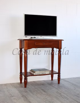 TV-tisch mit gedrechselte beinen 74x79x33cm VARESE Pappel kirschbaumfarben lackiert Casademobila Goslar