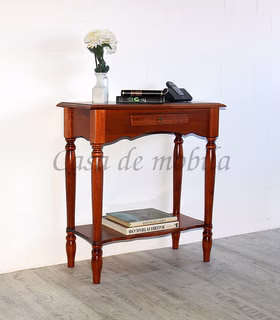Konsolentisch mit ablage und schublade 74x79x33cm VARESE Pappel kirschbaumfarben lackiert Casademobila Goslar