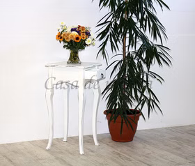 Massivholz Ecktisch mit Schublade 39x80x39cm VENEZIA Pappel massiv weiß antik Vintage Casa de mobila Goslar Massivholz Ecktisch mit Schublade 39x80x39cm VENEZIA Pappel massiv weiß antik Vintage Casa de mobila Goslar