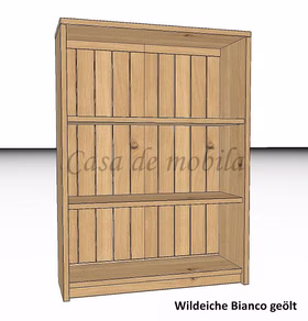 Massivholz Flurregal Standregal CONTRA Wildeiche massiv Bianco geölt casademobila Goslar