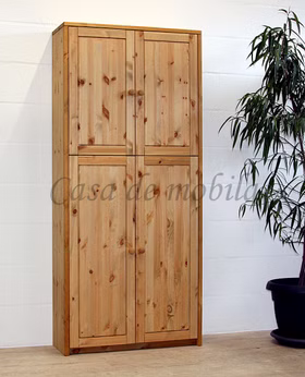 Massivholz Flurschrank Contra 89x199x33cm Kiefer massiv gelaugt geoelt Casa de mobila Goslar Contra schrank