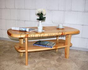 Ovaler Couchtisch mit Ablage ESBJERG 130x51x76cm Kiefer massiv natur lackiert Casa de mobila Goslar Ovaler Couchtisch mit Ablage ESBJERG 130x51x76cm Kiefer massiv natur lackiert Casa de mobila Goslar