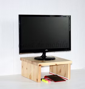 Bildschirm-Aufsatz 35x17x35cm CONTRA für Schreibtisch Kiefer massiv Bildschirm-Aufsatz 35x17x35cm CONTRA für Schreibtisch Kiefer massiv