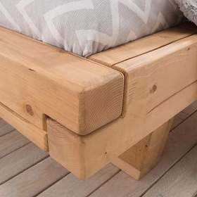 Balkenholzbett 180x200 UNIKAT Fichte rustikal massiv geölt Casa de mobila Goslar Balkenholzbett 180x200 UNIKAT Fichte rustikal massiv geölt Casa de mobila Goslar