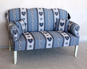 Barnickel ostfriesische sofabank mit armlehne verstellbar Leer blau Casa de Mobila Goslar