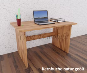 Massivholz Schreibtisch klein 125x74x78cm Contra Kernbuche massiv natur geölt in Goslar bei Casademobila Massivholz Schreibtisch klein 125x74x78cm Contra Kernbuche massiv natur geölt in Goslar bei Casademobila