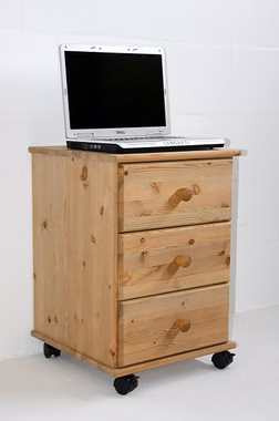 CONTRA Schreibtisch mit Rollcontainer 160x74x78cm Kiefer gelaugt geölt von Casademobila Goslar CONTRA Schreibtisch mit Rollcontainer 160x74x78cm Kiefer gelaugt geölt von Casademobila Goslar