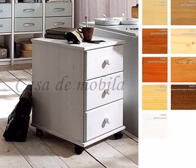Massivholz Rollcontainer mit schubladen Contra 46x69x49cm Kiefer massiv in verschiedene farben in Goslar bei Casa de mobila