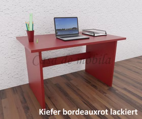 Schreibtisch 125x74x78cm CONTRA Kiefer massiv farbig lackiert von Casademobila Goslar Schreibtisch 125x74x78cm CONTRA Kiefer massiv farbig lackiert von Casademobila Goslar