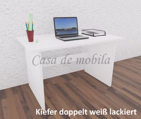 Schreibtisch 125x74x78cm CONTRA Kiefer massiv farbig lackiert von Casademobila Goslar Schreibtisch 125x74x78cm CONTRA Kiefer massiv farbig lackiert von Casademobila Goslar