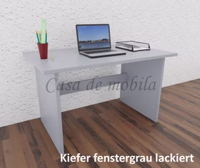 Schreibtisch 125x74x78cm CONTRA Kiefer massiv farbig lackiert von Casademobila Goslar Schreibtisch 125x74x78cm CONTRA Kiefer massiv farbig lackiert von Casademobila Goslar