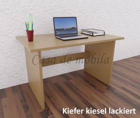 Schreibtisch 125x74x78cm CONTRA Kiefer massiv farbig lackiert von Casademobila Goslar Schreibtisch 125x74x78cm CONTRA Kiefer massiv farbig lackiert von Casademobila Goslar