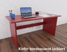 Schreibtisch 160x74x78cm CONTRA Kiefer massiv farbig lackiert von Casademobila Goslar Schreibtisch 160x74x78cm CONTRA Kiefer massiv farbig lackiert von Casademobila Goslar