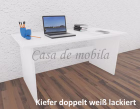 Schreibtisch 160x74x78cm CONTRA Kiefer massiv farbig lackiert von Casademobila Goslar Schreibtisch 160x74x78cm CONTRA Kiefer massiv farbig lackiert von Casademobila Goslar