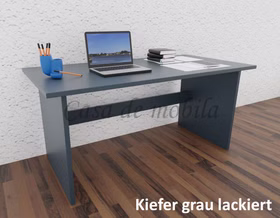 Schreibtisch 160x74x78cm CONTRA Kiefer massiv farbig lackiert von Casademobila Goslar Schreibtisch 160x74x78cm CONTRA Kiefer massiv farbig lackiert von Casademobila Goslar