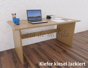 Schreibtisch 160x74x78cm CONTRA Kiefer massiv farbig lackiert von Casademobila Goslar Schreibtisch 160x74x78cm CONTRA Kiefer massiv farbig lackiert von Casademobila Goslar