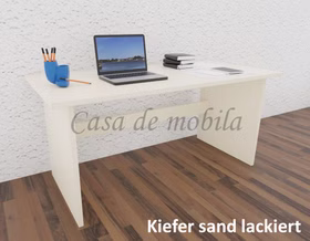 Schreibtisch 160x74x78cm CONTRA Kiefer massiv farbig lackiert von Casademobila Goslar Schreibtisch 160x74x78cm CONTRA Kiefer massiv farbig lackiert von Casademobila Goslar
