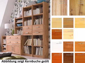 Stufenregal 223x197x46/33cm CONTRA kiefer kernbuche wildeiche massiv geölt Casa de mobila Goslar