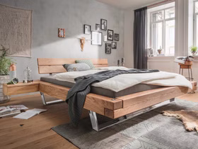 Massivholz Hänge-Nachtschrank mit schublade wildeiche massiv natur geölt casademobila Goslar