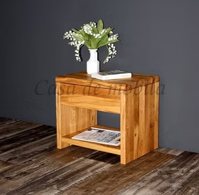 Massivholz Nachtkonsole mit schublade und ablage 45x40x33cm WOODSTOCK eiche massiv geölt Casa de mobila Goslar Massivholz Nachtkonsole mit schublade und ablage 45x40x33cm WOODSTOCK eiche massiv geölt Casa de mobila Goslar