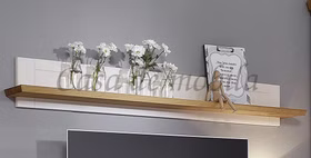 Wandboard 161x20x20 cm Kiefer weiß gewachst