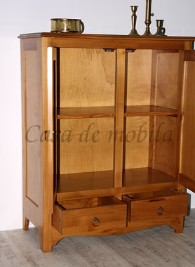 Massivholz Telefonschrank 2 türig,2 schubladen AQUA honigfarben Landhausstil Casa de mobila Goslar