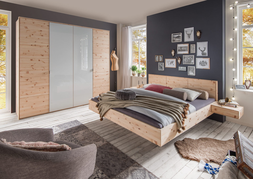 Schlafzimmer 4tlg. Zirbe massiv Schlafzimmer 4tlg. Zirbe massiv